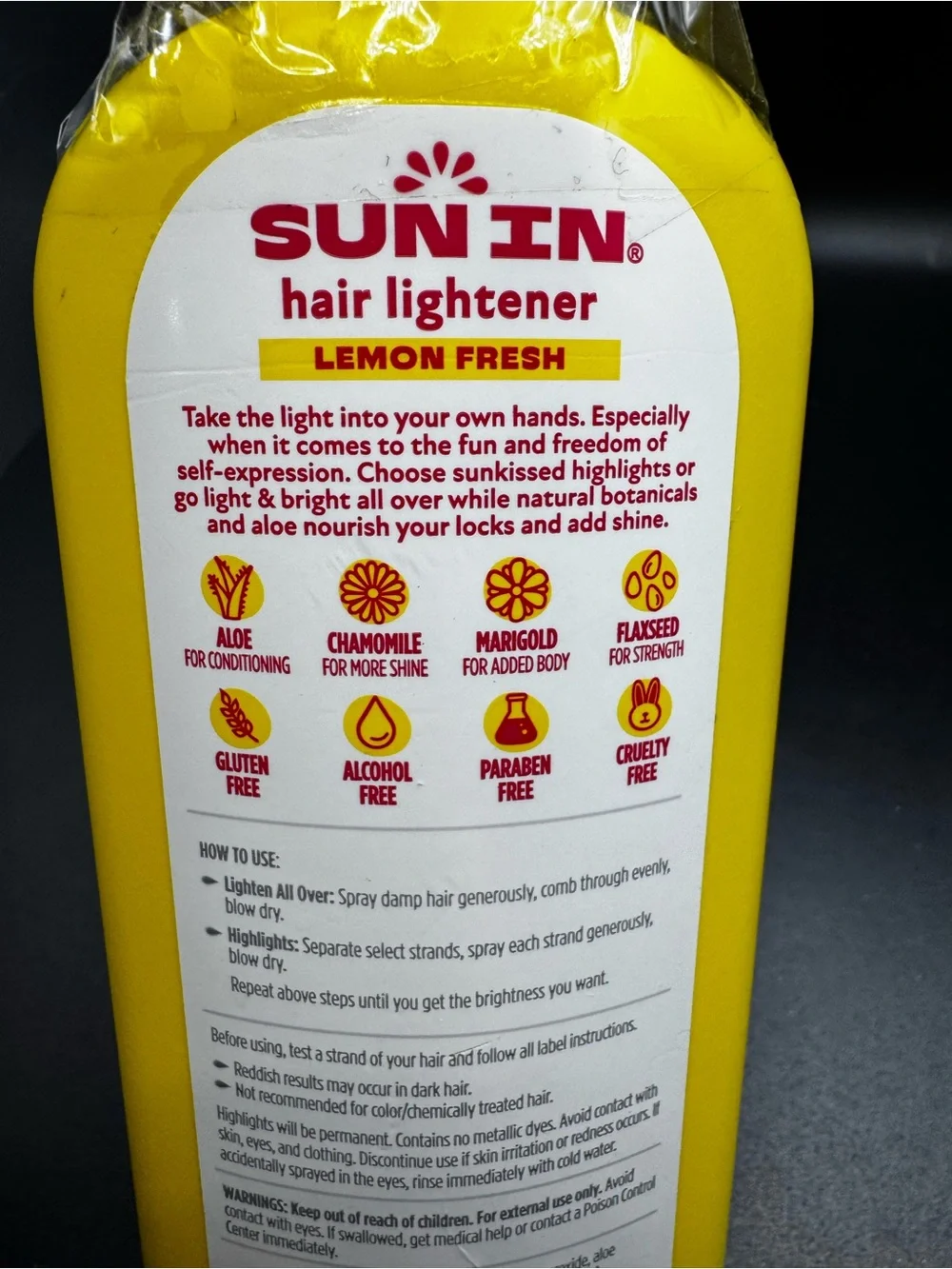 NWT SUN IN Lemon Fresh Hair Lightener Spray - 4.7oz